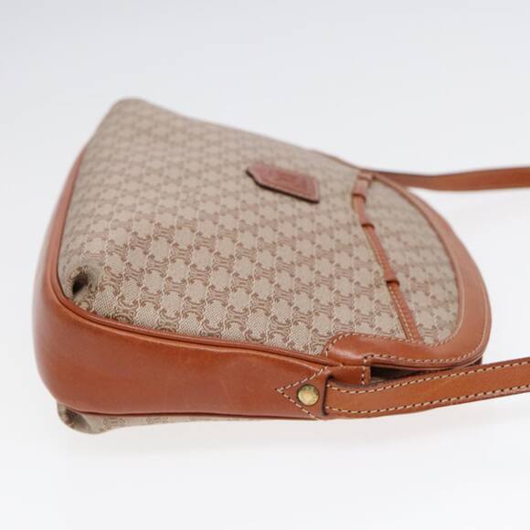 CELINE Macadam Canvas Shoulder Bag Beige Gold - Picture 4 of 16